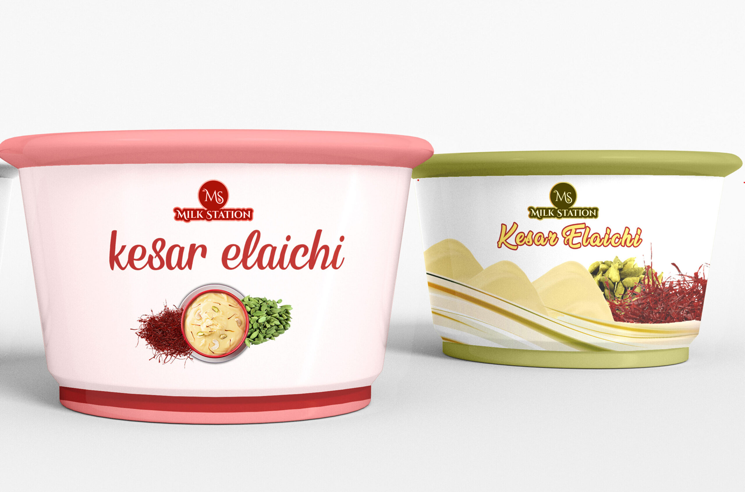 ice cream cup packaging mockup